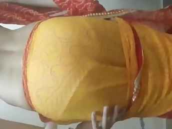 Observe this Tamil wifey realize down and filthy all round the air a rock-hard beef whistle all round her vag