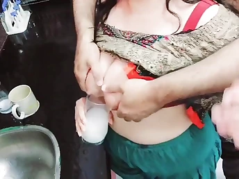 Indian maid gets her taut caboose banged and creamed with milk