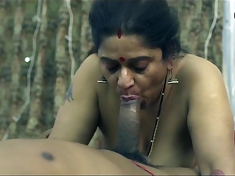 Step-sibling Indian Aunty Ko Darji Ne Lund gets a torrid creampie on her hatch after a nasty shag