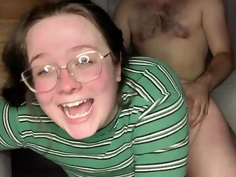 SlootyGremlin's first-ever time on camera: Ejaculating on camera for the first-ever time and getting a splashing climax