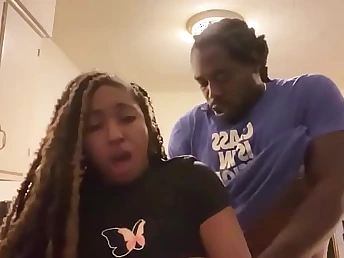 Fiji and Rich's super-steamy three-way: Fijii vs. Rich's BIG BLACK COCK fro the borrow