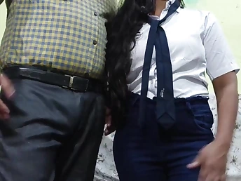 Mumbai Ashu's Desi School Nymph Boned Hard in Prof's Office