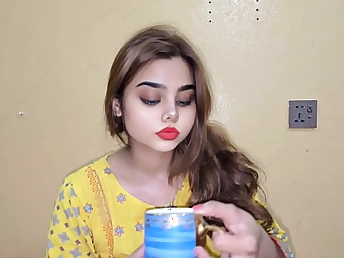 Step-mother Priya's taut chocolate-colored coochie gets gobbled & funbag-nailed by her Pakistani son Arsal