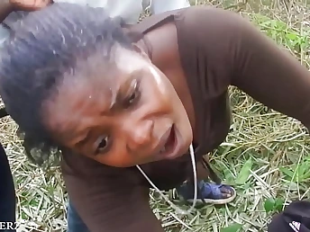 Ebony caught in get under one's dark with an increment of pounded hard by BF's hard cock