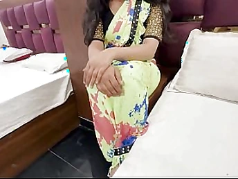Horny Indian Desi Bhabhi gets plowed away from the brush hubby's Indian friend in Hindi audio