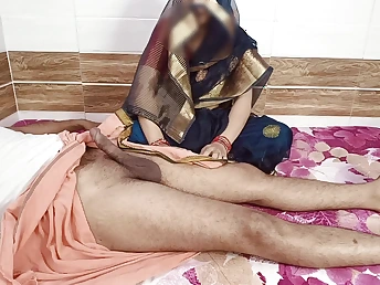 Desi Aunty gets a passionate blowjob while her husband's successfully impale is pressed against her throat and humped her hard