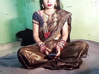 Bhabhi got her aggravation hole wet wits using a broomstick to satisfy her cravings