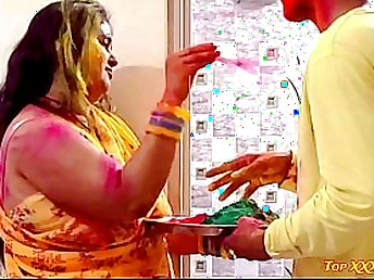 Colorific joy inbetween step bro and step step-sister on Holi.