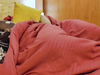My chubby stepsister was angry, we shared a single divan in this spicy Hindi audio scene
