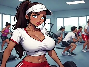 Watch this MILF Gym Trainer's Maladroit Leap Explanation in 3D Fitness Animation