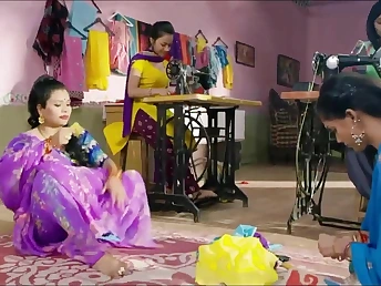 Hot Desi babes get pounded in the air steamy village fuck-fest