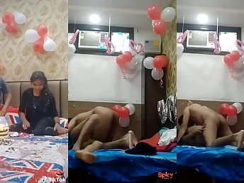 Bday Doll Xxx gets nailed by Boyfriend after cake-cutting nearly Oyo guest-house