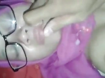 Watch mehuta swallow a hot load & realize a cumshot in her frowardness