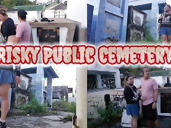 Pinay Viral Sementeryo gets naughty in public bone-yard cemetery 2023