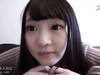 Witness Angel's red-hot Japanese cunt jizm rigid in all directions her massager-powered self-stimulation session