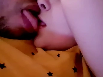 Carlahott waits rocklike be proper of her step-dad forth return & smooches him in her pj's